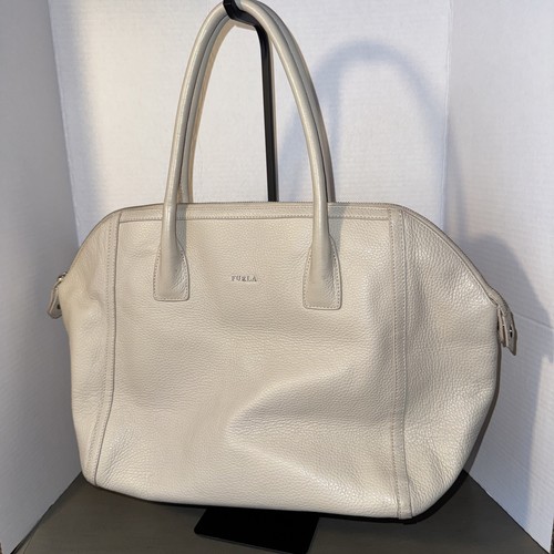 Furla pebbled leather satchel