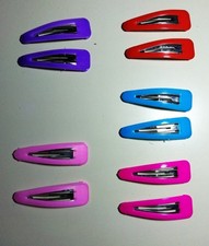 10 pezzi Fermagli Per Capelli Clic Clac Semplici 7 Cm vari colori F017