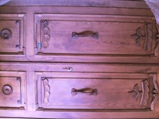 Antica Porta portone da esterno in legno massello a due ante  'in castagno 