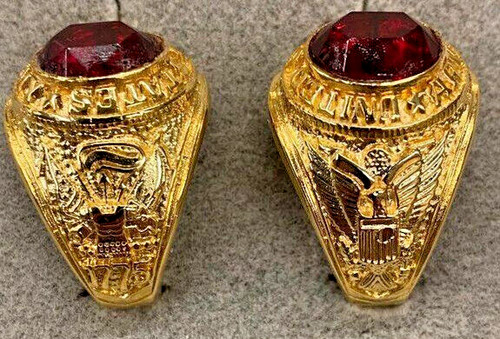 Army anello rosso zircone - anello,