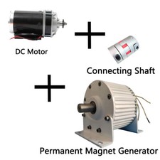 Generatore Magnetico Permanente 1000W - 3000W 220V Bassa Velocità Trifase Con Motore DC