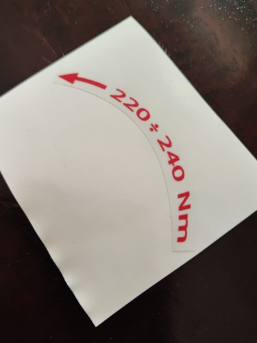 Adesivo taratura sticker - adesivo,