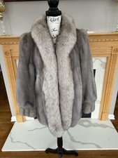 Cappotto visone zaffiro grigio