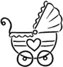 Timbro legno carrozzina - timbro,