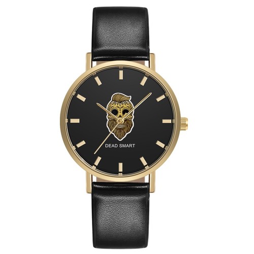 Orologio uomo pelle oro - oro, quarzo