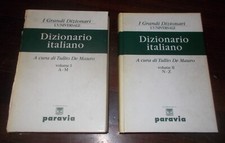 DIZIONARIO ITALIANO PARAVIA L'UNIVERSALE DUE VOLUMI COMPLETO TULLIO DE MAURO
