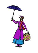 MACCHINA RICAMO DISEGNI USB - MARY POPPINS DISEGNI 4X4 BAMBINI PAROLE OMBRELLO