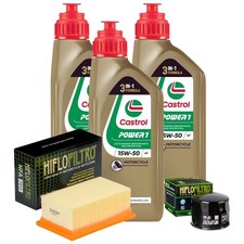 KIT TAGLIANDO BMW F 800 R 2010/2016 FILTRO OLIO ARIA CASTROL POWER 1 15W-50