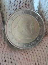 Moneta da 2€ Belgio 2004 con dei solchi sul volto del Re + manca la bocca