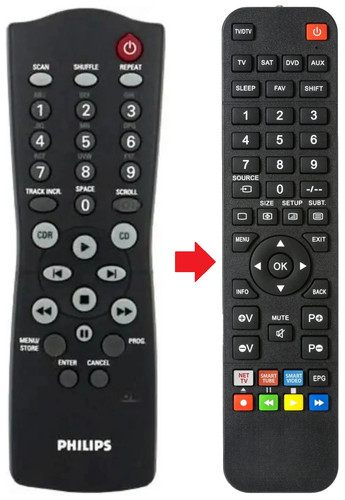 Telecomando adatto per philips - adatto,