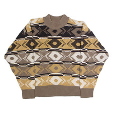 Maglione A Righe Marrone Con