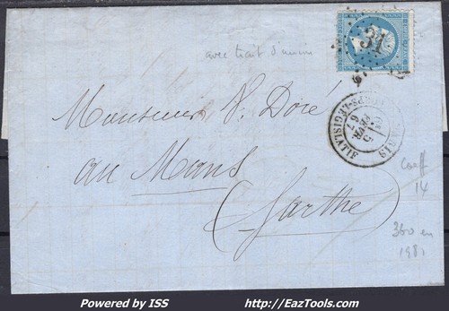 France sur lettre etoile - france,
