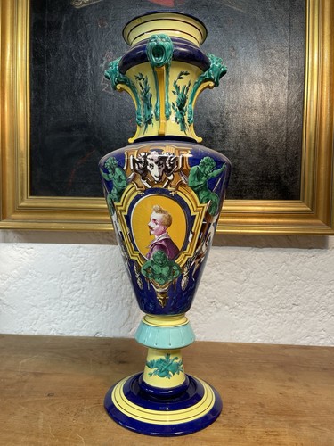 Antico vaso maiolica xix - maiolica,
