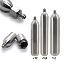 Cilindro Ricaricabile Cartuccia di Co2 Ricaricabile 24g 33g 45g | Filettato 3/8-24UNF