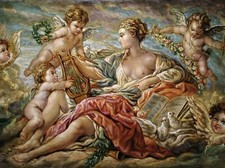 Antico Dipinto Olio su Tela