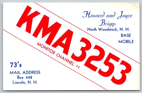Cartolina qsl kma3253 north - cartolina, cb
