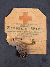 Original WW1 Zeppelin wire souvenir - British Red Cross