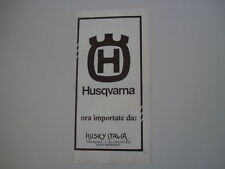 advertising Pubblicità 1982 MOTO HUSQVARNA HUSKY