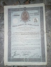 CERTIFICATO D'USUFRUTTO  - DEB. PUBBLICO REGNO D'ITALIA ROMA 1933