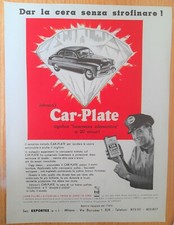 1953 PUBBLICITA' LOCANDINA  JOHNSON' S CAR-PLATE CERA AUTO