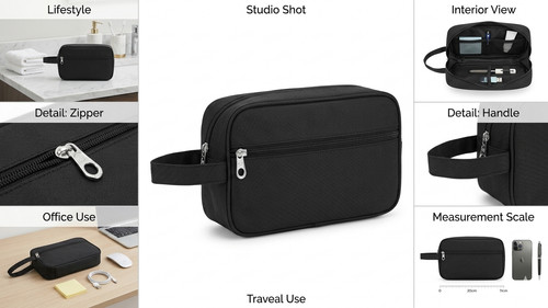 Borsa toeletta nera - borsa, da