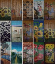 Tenda in bambù con perline