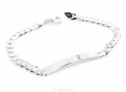 Bracciale targa uomo - bracciale, argento