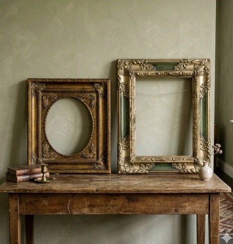 Coppia cornici vintage legno - coppia,