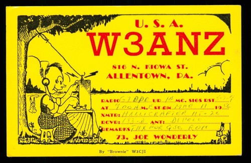Qsl card radio - qsl, w3anz