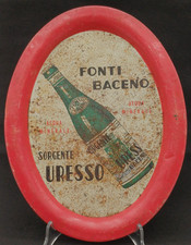 FONTI BACENO URESSO - VASSOIO METALLO PUBBLICITARIO - ANNI '50/60