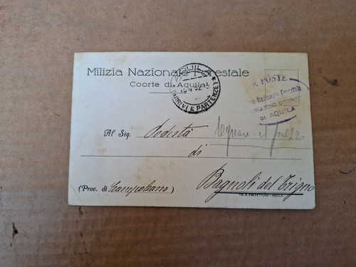 Cartolina milizia nazionale - cartolina,