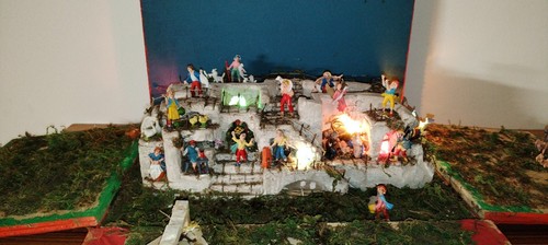 Antica scatola presepe - antica,