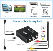 Convertitore da RCA AV a HDMI 1080P per TV, PC, PS3