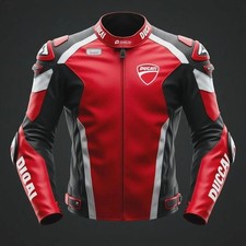 Giacca pelle rossa - nera, e