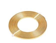 5mt /rotolo  di filo alluminio  piatto 3mmx1mm colore oro bijoux