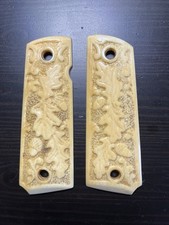 guancette Per Colt 1911 In Vero Avorio Lavorate A Mano