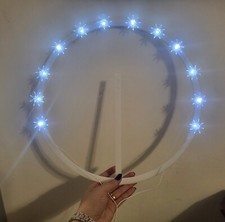 CORONCINA LUMINOSA A LUCE LED STELLARIO VOTIVO SACRO STATUE PLEXIGLASS ELETTRICO