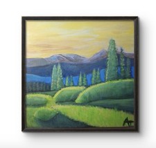 Quadro tela legno - in, 8x8