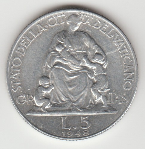 Pio xii vaticano lire 1948 - vaticano,