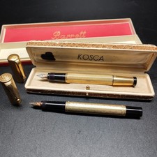 Kosca e Simplex – 2 penne stilografiche placcate oro vintage con astucci
