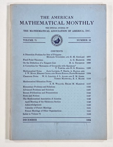 1964 dec american mathematical - 1964,