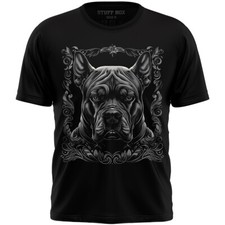Stuff-Box maglia uomo girocollo manica corta nera APBT STB-1161 - stampa Pit Bull