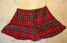 MINI GONNA RED TARTAN PUNK
