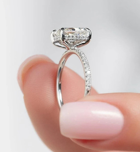 Anello fidanzamento 8x6mm - di,