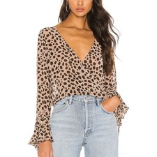 Top avvolgente leopardato