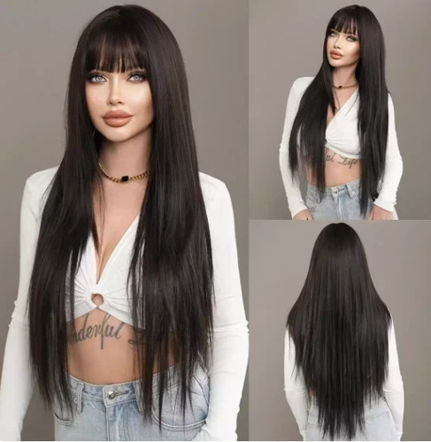 Capelli lunghi lisci castani