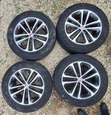 SET 4 CERCHI E GOMME JAGUAR E F PACE COMPLETI DI SENSORI 255 55 R19 CONTINENTAL