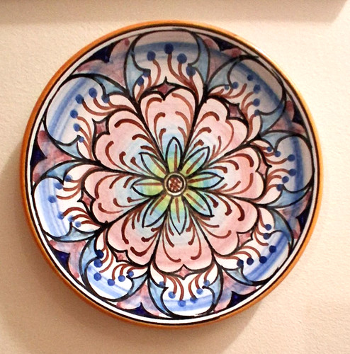 Piatto ceramica dipinto mano - a,