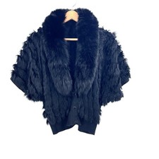 Cardigan maglione pelliccia