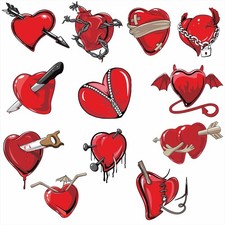 L312 adesivi cuore heart - adesivi,